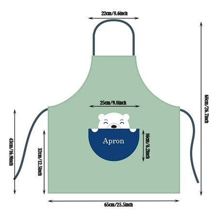 

Shiusina Apron Sleeve 1PC Kitchen Cleaning Apron Polyester Apron Household Waterproof Apron Apron D
