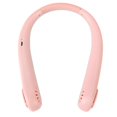 thumbnail image 1 of Bladeless Neck Fan USB Rechargeable 3 Speeds Wind Hands Free Hanging Cooling Fan Pink with Smart Display, 1 of 4