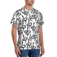 thumbnail image 4 of Yiaed Hand Drawn Snake Print Mens Short Sleeve Tight Fit T-Shirt, Crewneck Casual Tee-Medium, 4 of 5