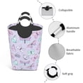 thumbnail image 4 of Lsque Purple Butterfly Laundry Basket, Laundry Hamper, Dirty Clothes Hamper for Laundry, Collapsible, Waterproof Laundry Baskets with Aluminum Handles for Laundry, Dorm, Family, 4 of 6