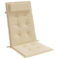 thumbnail image 1 of Juego de 2 Cojines para Silla de Respaldo Alto de Tela Oxford Beige vidaXL, 1 of 9