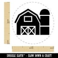 thumbnail image 2 of Farm Barn with Silo Self-Inking Rubber Stamp Ink Stamper - Green Ink - Medium 1 Inch, 2 of 7