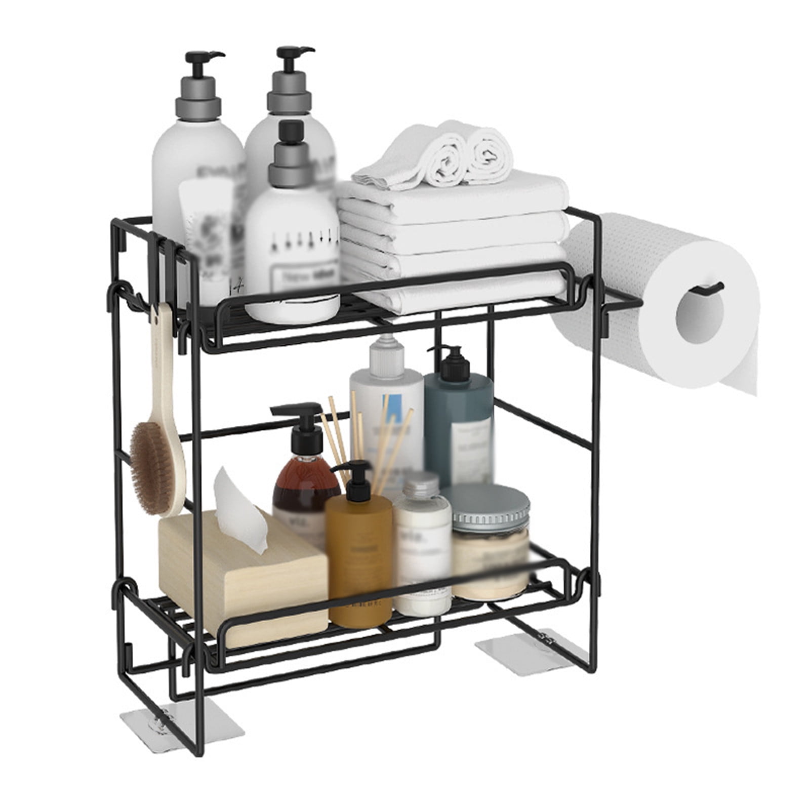 Lolmot Bathroom Over Toilet Storage Shelf, 2-Tier Bathroom Organizer ...