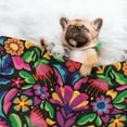 thumbnail image 3 of Rocae Colorful Floral Embroidery Mexican for Pet Blanket Dog Blanket Cat Blanket Soft Sleep for Small Medium Pet-Medium, 3 of 8