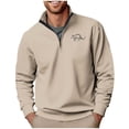 thumbnail image 1 of Blusa y camisa de manga larga con cuello alto para hombre, sudadera con capucha estampada, jersey deportivo con media cremallera, blusa de manga larga con cuello alto para hombre, blusa de poliéster, 1 of 4