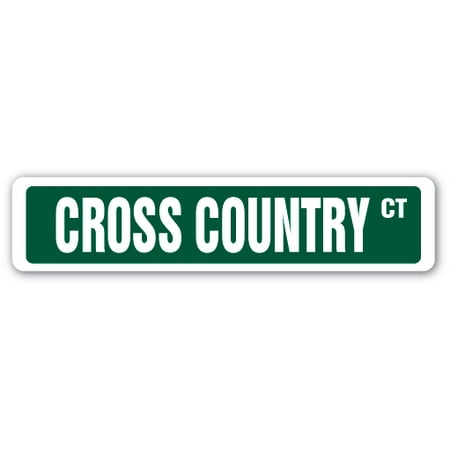 CROSS COUNTRY Aluminum Street Sign race racer competition spikes shoes | Indoor/Outdoor |  18