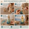 thumbnail image 5 of Beginner-Friendly DIY Lighted Sea Glass-Style Lighthouse Kit Collection, Complete Kit with Sea Glass-Style Pieces, Gift for Craft Lovers, Handmade Home Decor&nbsp;(A), 5 of 7