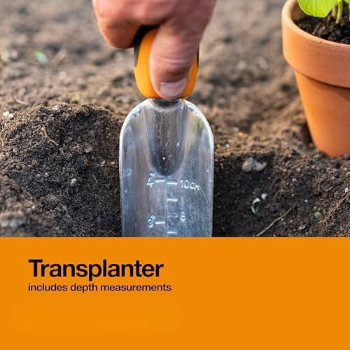 3-in-1 Garden Tool Set, Polished Cast-Aluminum Heads for Rust Resistance, Heavy-Duty Trowel, Transplanter & Cultivator for Digging and Planting, Non-Slip SoftGrip Handles Reduce Fatigue