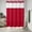 Red, variant on No Hook Shower Curtain with Built-In Rings, Brown Flower Washable Waterproof Fabric Curtain with Mesh Top Window for Bathroom, Country Retro Pastoral Floral Leaf Pattern 36"x72"