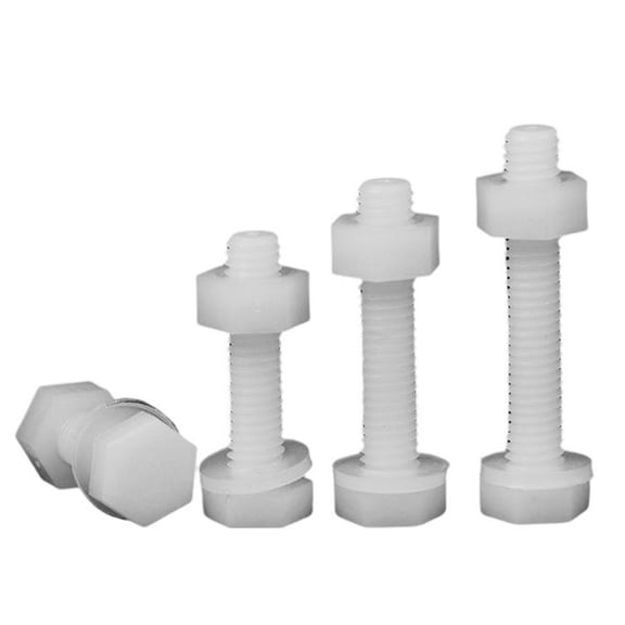 10pcs Nylon Outer Hexagon Bolt and Nut Flat Washer Kit M8x35mm