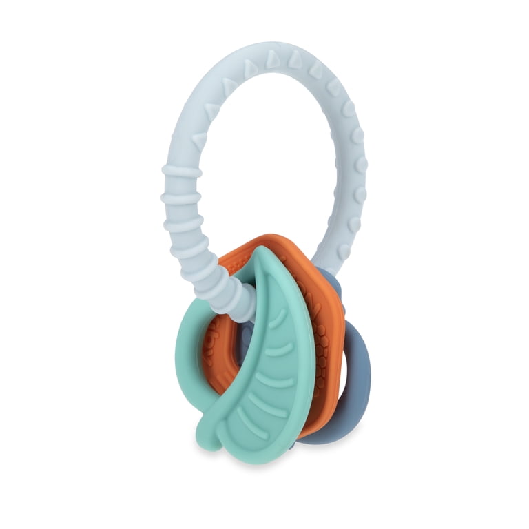 Nuby Silicone Chewy Charms Teething Ring, Dinosaur photo 2