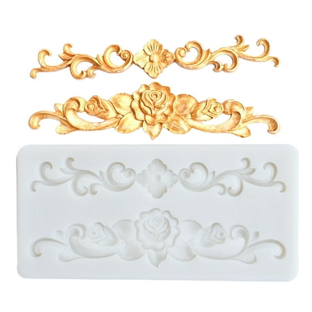 

Tuelaly Retro Embossed Stencil Non-stick Food Grade DIY Flower Pattern European Style Baking Mould Kitchen Supplies