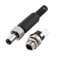 thumbnail image 1 of Unique Bargains Screw Locking DC 5.5x2.1mm Male Female Power Socket Panel Mount Solder Connector, 1 of 2