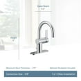 thumbnail image 3 of Moen 6221BL CIA Collection Single Handle Bathroom Sink Faucet, Matte Black, 3 of 8