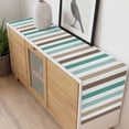 thumbnail image 4 of Teal Brown Table Runner - 72 Inch Long, Kitchen Dining Table Runner Dresser Scarves, Farmhouse Watercolor Modern Geometric Farmhouse Decor for Coffee Tables Wedding Party Banquet, 4 of 8