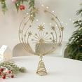 thumbnail image 7 of InsCrazy Christmas Gold Snowflake Tree Topper 13in/33cm Snowflake Shape Xmas Tree Top Ornaments Christmas Decorations Indoor Home Decor Party Supplies, 7 of 7