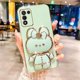 thumbnail image 1 of Carcasa Samsung Galaxy A03S A32 A52 A52S A23 A33 A53 A73 A02S M02S Lindo Conejito Soporte De Dibujos Animados Tocador Espejo Conejo Teléfono Funda KT, 1 of 4