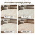 thumbnail image 7 of ODIKA Beige Abstract Loves Trellis Vintage Neutral Rectangular Ivory Non-Slip Chair-Friendly for Dining Room, Basement, Large Office, 7 of 7