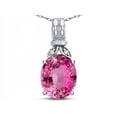 thumbnail image 2 of Star K � Oval 10x8 Created Pink Sapphire Fashion Pendant Necklace, 2 of 9