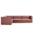 thumbnail image 2 of Sanguine Channel Tufted Performance Velvet 4-Piece Left-Facing Modular Sectional Sofa, 2 of 6