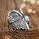 thumbnail image 4 of Anillos para mujer, regalos para mujer, joyería de aleación con alas de ángel, anillo de aleación para mujer., 4 of 5