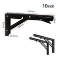 thumbnail image 2 of 1Pair Heavy Duty Metal Collapsible Shelf Bracket - DIY Wall-Mounted Foldable Bracket for Shelves, Tables, 2 of 7