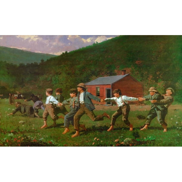 Snap The Whip Stretched Canvas Winslow Homer (12 x 18)