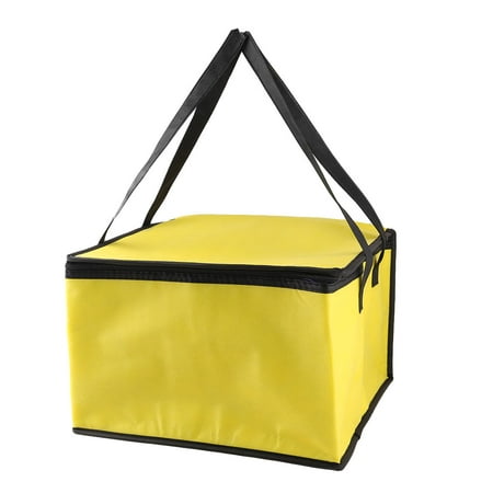 Non-Woven Fabric Zippered Strap Insulated Lunch Box Cooler Tote Bag - 0