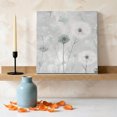 thumbnail image 3 of Ships Next Day Canvas Wall Art 8"x8", White Green Dandelion Wood Framed Canvas Print Painting, Grey Floral Leaves Ready to Hang Small Picture Wall Decor for Home Bathroom Nursery Kitchen, 3 of 9