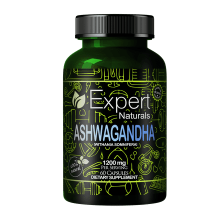 Expert Naturals Ashwagandha 1200mg per Serving 60 Capsules