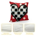 thumbnail image 4 of PIKWEEK Emotion Valentines Day Throw Pillow Covers, Buffalo Check Spring Farmhouse Holiday Red Black Cushion Case for Home Sofa Couch Decoration, 4 of 5
