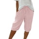 thumbnail image 1 of Pantalones Sueltos de Pierna Ancha para Mujeres Pantalones Cortos Sueltos Elásticos de Raya Casual Pantalones Cortos de Pierna Ancha Recta con Bolsillo, 1 of 8