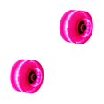 thumbnail image 2 of Soidarity Light Up Quad Roller Good Grip LED Ruedas de patín redondas Reducción de la fricción Rueda de doble Alta dureza Outdoor Girl Pink / Rosado morado 2Conjunto, 2 of 6
