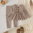 thumbnail image 5 of Leey-World Baby Girl Clothes Toddler Fall Winter Outfits Infant Clothing Set 6 9 12 18 24 Months 2T 3T Sweatshirt Set Toddler Girls Casual Daily Wear, 5 of 9