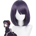 thumbnail image 4 of Short Black Purple BOB Style My Dress Up Darling Sailor Kitagawa Anime Cosplay Wigs, 4 of 4