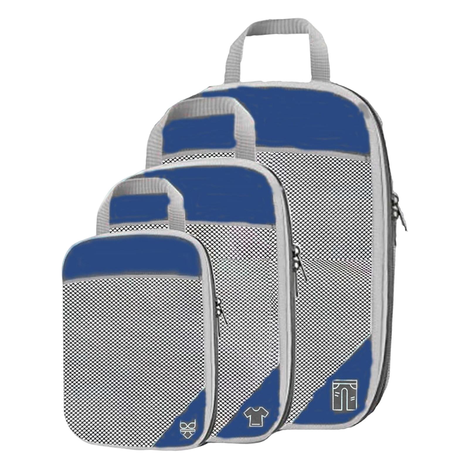 LeeQinersw 3Pcs Compression Packing Cubes for Travelling Travel Accessory 3 Different Sizes