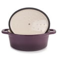 thumbnail image 6 of BergHOFF Neo 5pc Cast Iron Dutch Oven Set with 10" Fry Pan, 3qt. & 5qt., Purple, 6 of 8