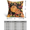 thumbnail image 4 of Fall Pumpkins Pillow Covers 20x20 Inch Autumn Maple Leaves Black Cotton Linen Decorative Throw Pillow Case Thanksgiving Cushion Cover Set of 2 for Bedroom Sofa Living Room Couch Chair, 4 of 6