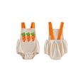thumbnail image 2 of Miaouyo Baby Romper, Sleeveless Embroidery Carrot Bodysuit Overalls Easter Clothes for Girls Boys, 2 of 9