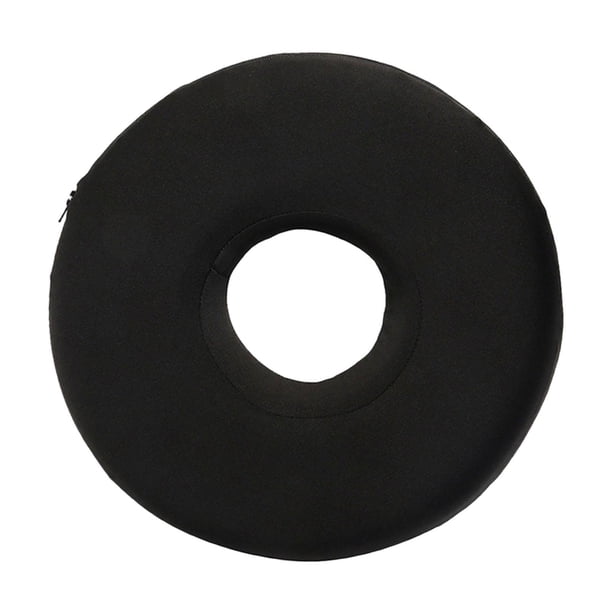 Almohada para perforación de orejas, protector de orejas, poliéster, cómoda, fácil de limpiar y extraíble. redondo negro