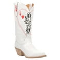 thumbnail image 2 of Dingo Womens Queen A Hearts Round Toe Embroidered Cowboy  Mid Calf Boots, 2 of 5