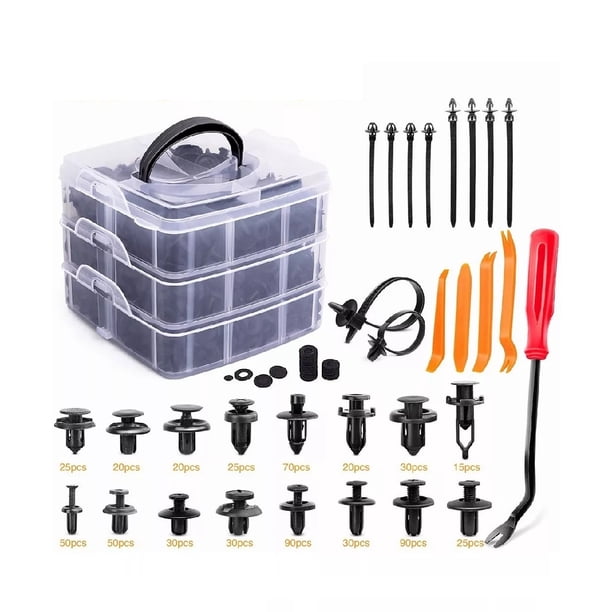 Kit De Remaches Y Clips De Plástico Para Auto 635 Piezas Malubero Kit De Remaches Y Clips De Plástico