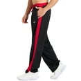 thumbnail image 4 of Tyhengta Mens Pants Athletic Open Bottom Running Pants Mesh Mens Sweatpants with Pockets Black/Wine S, 4 of 7