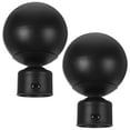 thumbnail image 1 of 2 Pcs 28mm Window Curtain Rod End Black Unique Design Drapery Pole Drape Rod Head Finials Fit for Home Office, 1 of 8