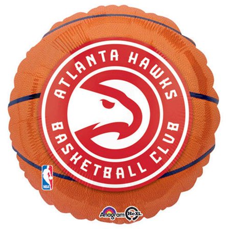 Anagram 77608 Helium Atlanta Hawks Flat Foil Balloon