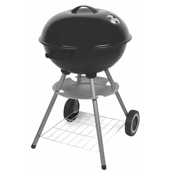 Asador al carbon portatil, acero inoxidable negro