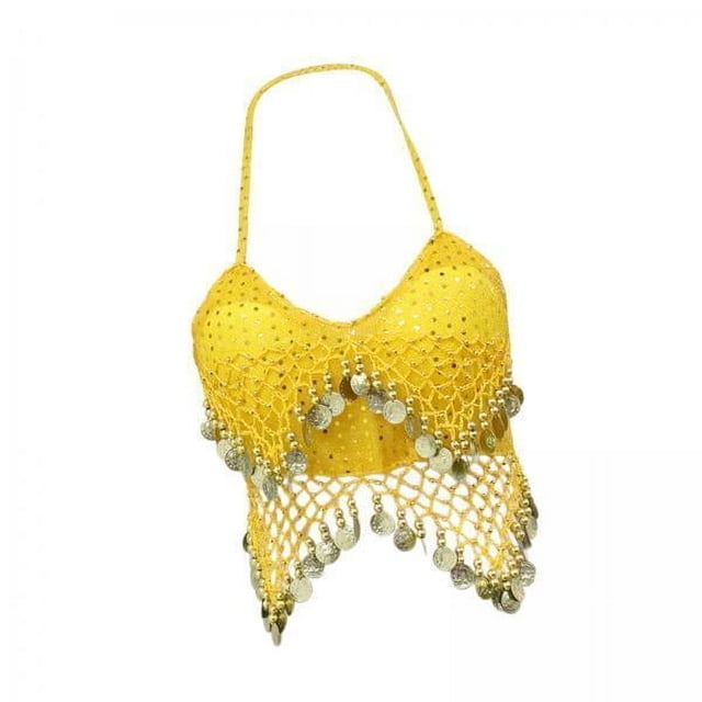 Top corto de lentejuelas,Top corto de lentejuelas brillantes para mujer Rendimiento,Top de tubo de corte bajo Chaleco sin mangas que se adapta a la mayoría de los tipos de cuerpo,Traje de