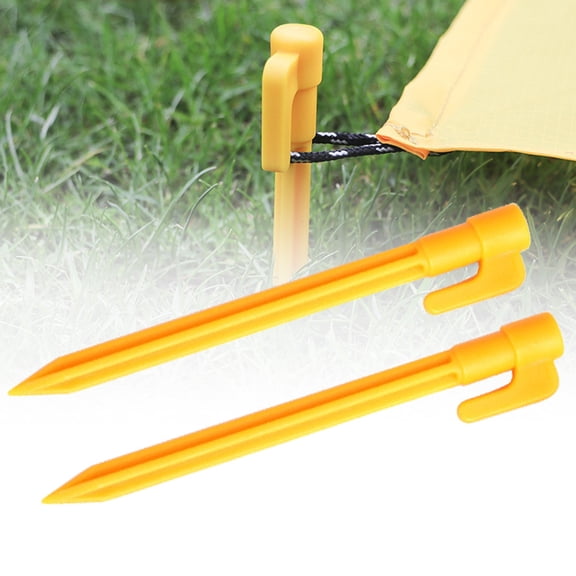 Hariumiu 4Pcs/8Pcs Tent Stakes ABS Rust-Free Yard Stakes, Garden Edging Fence Hook | Tent Stakes for Outdoor Camping, Tent Garden Stakes for Gardening & Canopies, Tent Pegs