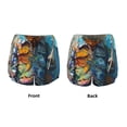 thumbnail image 5 of Lsque Whimsical Goat Artist Printed Women's Running Shorts with Liner Pockets,Elastic Quick Dry Workout Athletic Gym Yoga Shorts,Womens High Waist Shorts-X-Large, 5 of 9