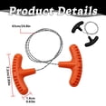 thumbnail image 2 of 1 Pc Stainless Steel Pocket Wire Saw with Handle, Compact Survival Hand Saw Tool, Portable Emergency Rope Handsaw Blade for Cutting Trees, Wood, Camping, Hiking, Outdoors, 2.83x0.63x21.46 inch, 2 of 7